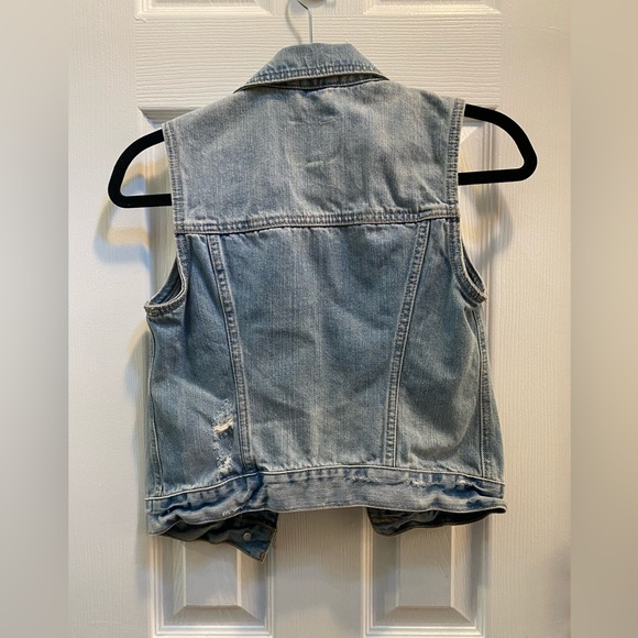 Vintage Hollister Distressed Denim Vest Sz. XS - Picture 5 of 7